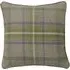 Aviemore Thistle Tartan Cushion - Brown, Faux Wool