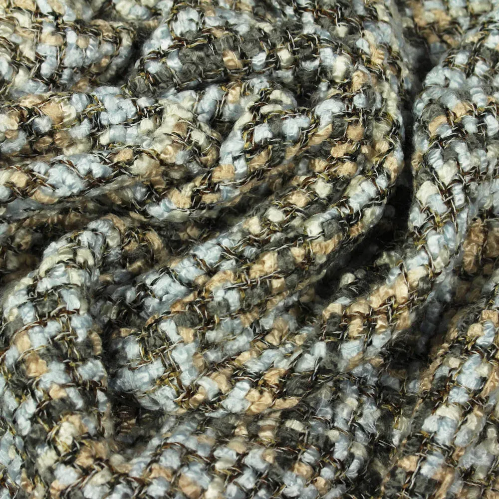 Baoli Chunky Woven Throw - Duck Egg, Acrylic-Polyester