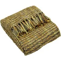 Baoli Chunky Woven Throw - Honey, Acrylic-Polyester