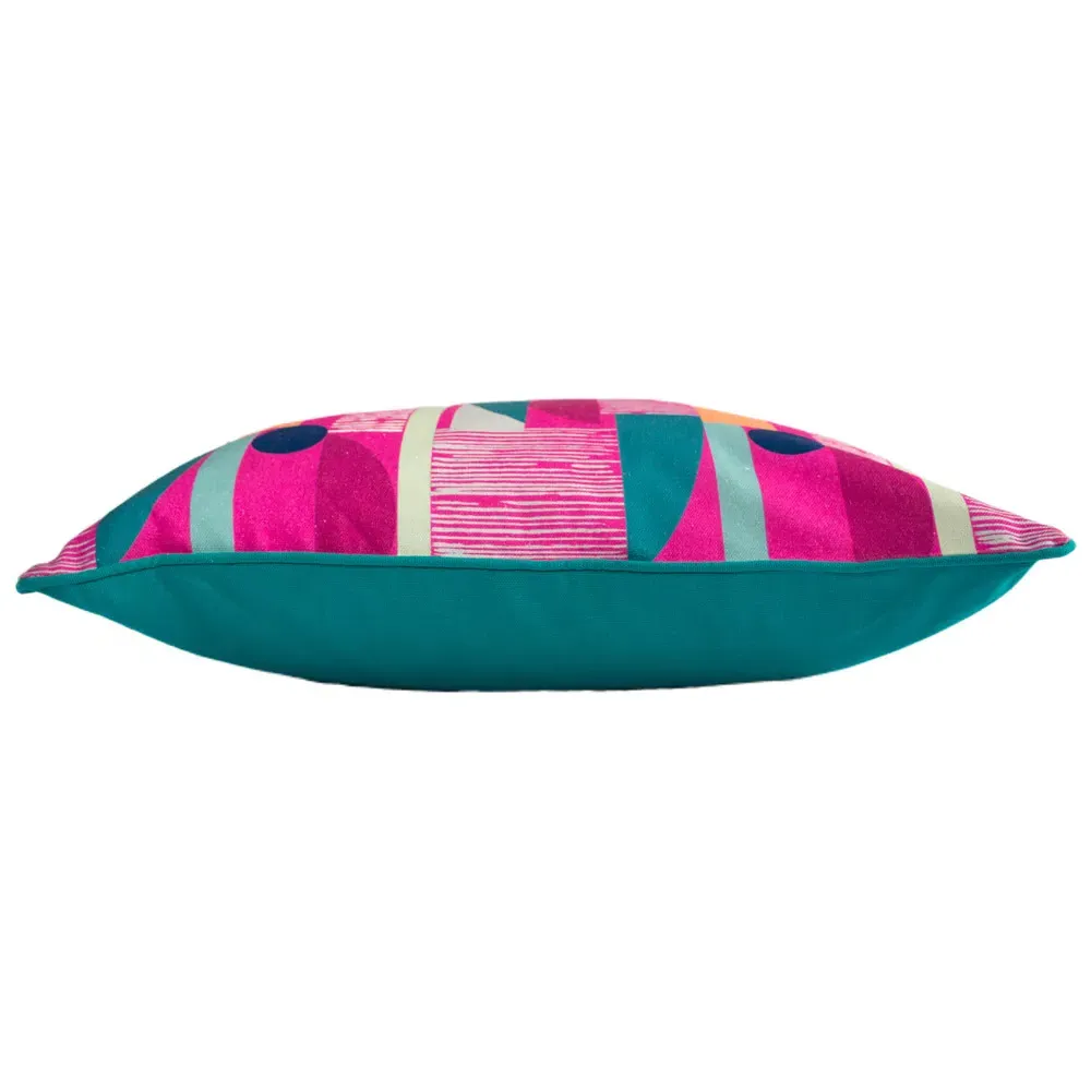 Barcelona Art Deco Cushion - Fuchsia