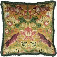 Bexley Tropical Cushion with Fringe - Mustard