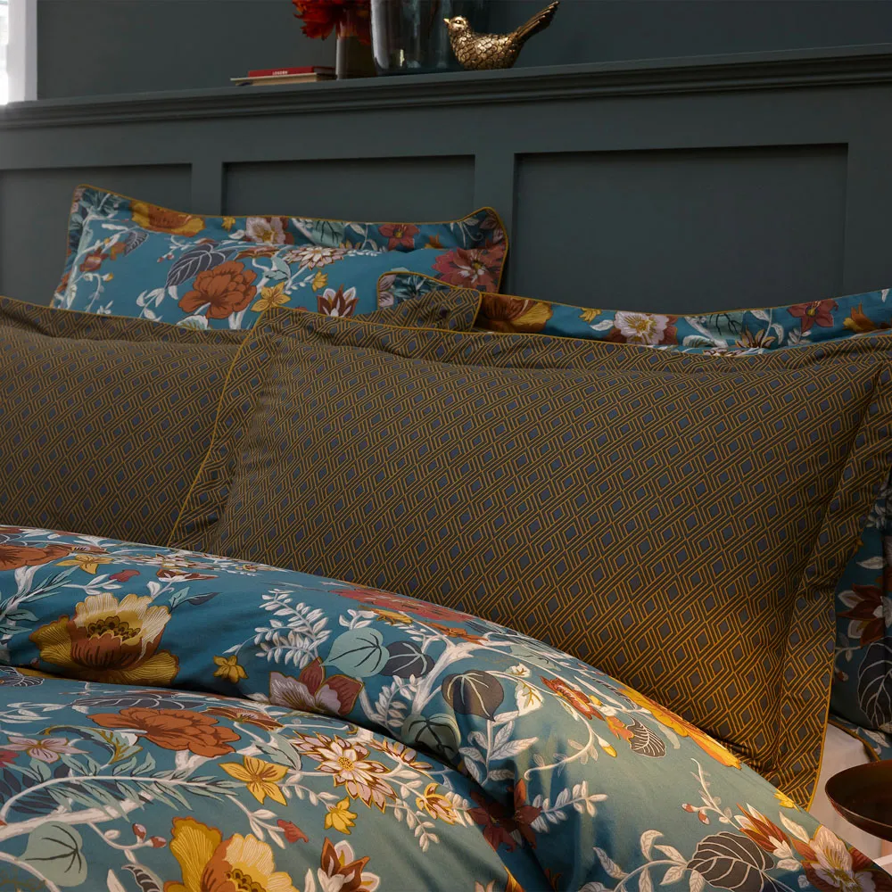 Bloom Double Duvet Set - Teal
