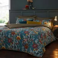 Bloom Double Duvet Set - Teal