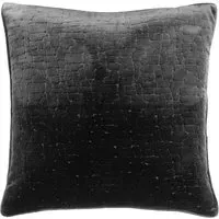 Bloomsbury Geometric Cut Velvet Piped Cushion - Black