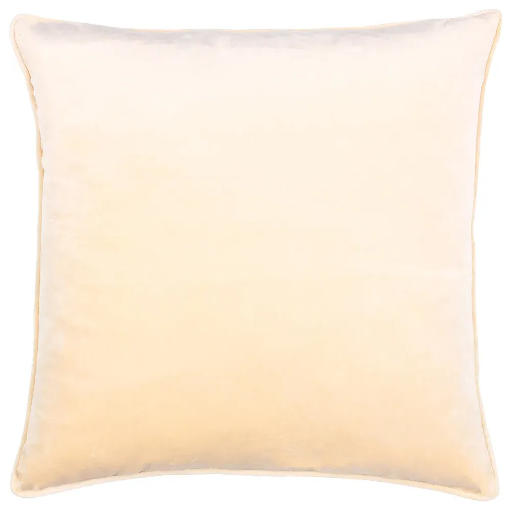 Bloomsbury Geometric Cut Velvet Piped Cushion - Cream