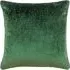 Bloomsbury Geometric Cut Velvet Piped Cushion - Green