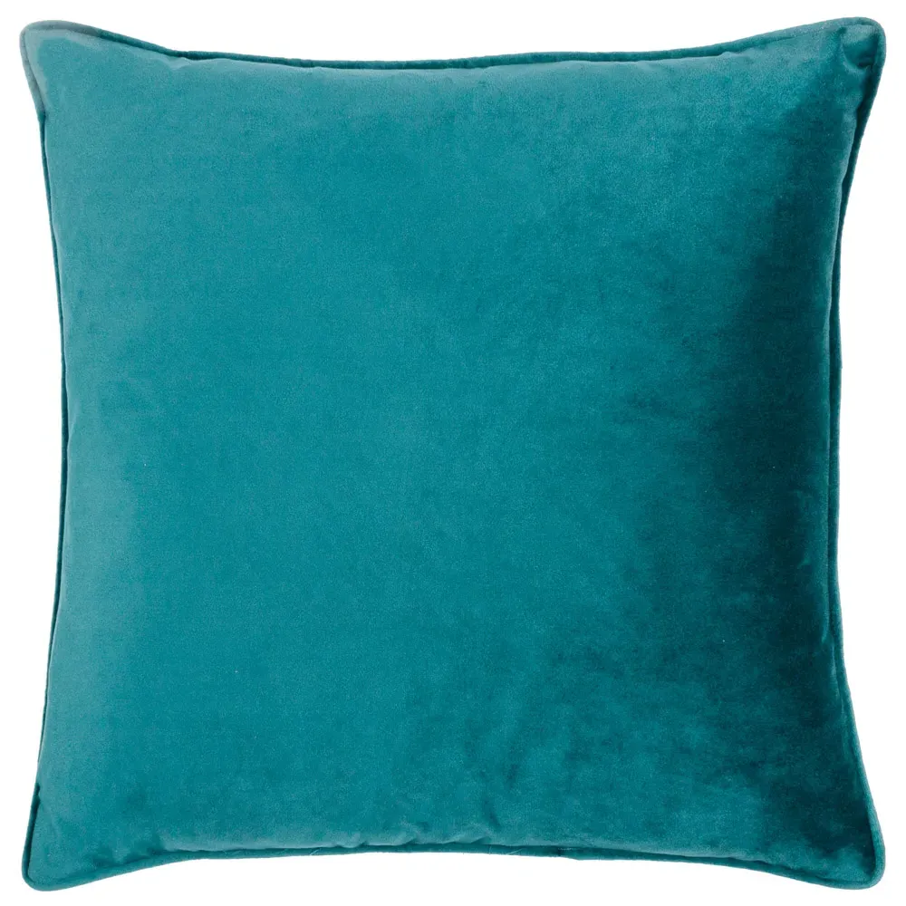 Bloomsbury Geometric Cut Velvet Piped Cushion - Multi