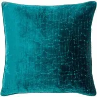 Bloomsbury Geometric Cut Velvet Piped Cushion - Multi