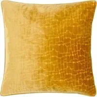 Bloomsbury Geometric Cut Velvet Piped Cushion - Multi