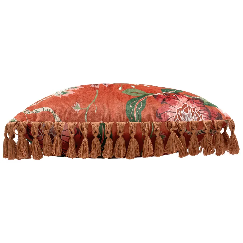 Botanist Floral Cushion with Tassel Edging - Multi