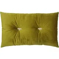 Bumble Bee Cushion - Green, Velvet