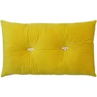 Bumble Bee Cushion - Yellow, Velvet