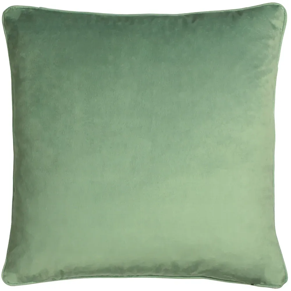 Burford Floral Cushion - Sage Green, Velvet