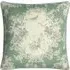 Burford Floral Cushion - Sage Green, Velvet