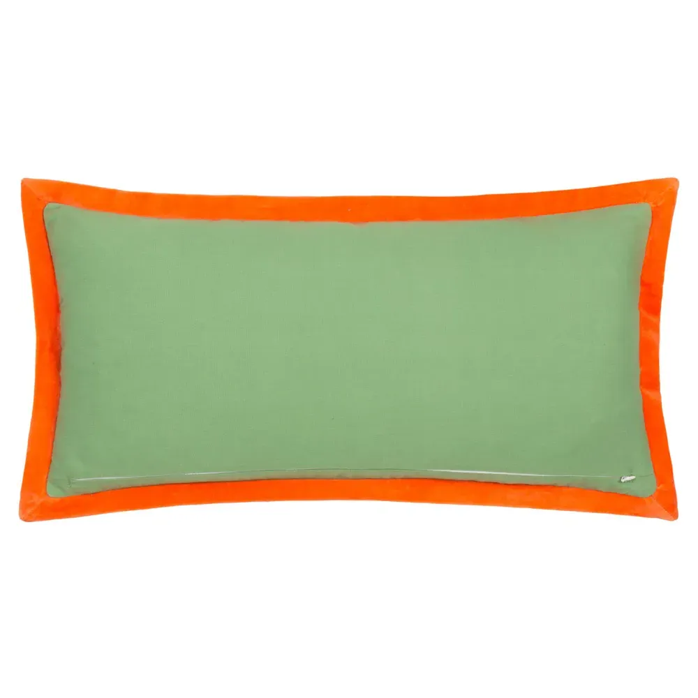 Casa Embroidered Cushion - Peridot, Cotton