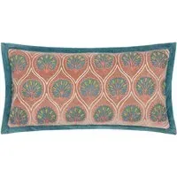 Casa Embroidered Cushion - Rose, Cotton