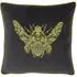 Cerana Embroidered Cushion - Grey, Velvet