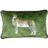 Cheetah Forest Cushion - Green, Velvet