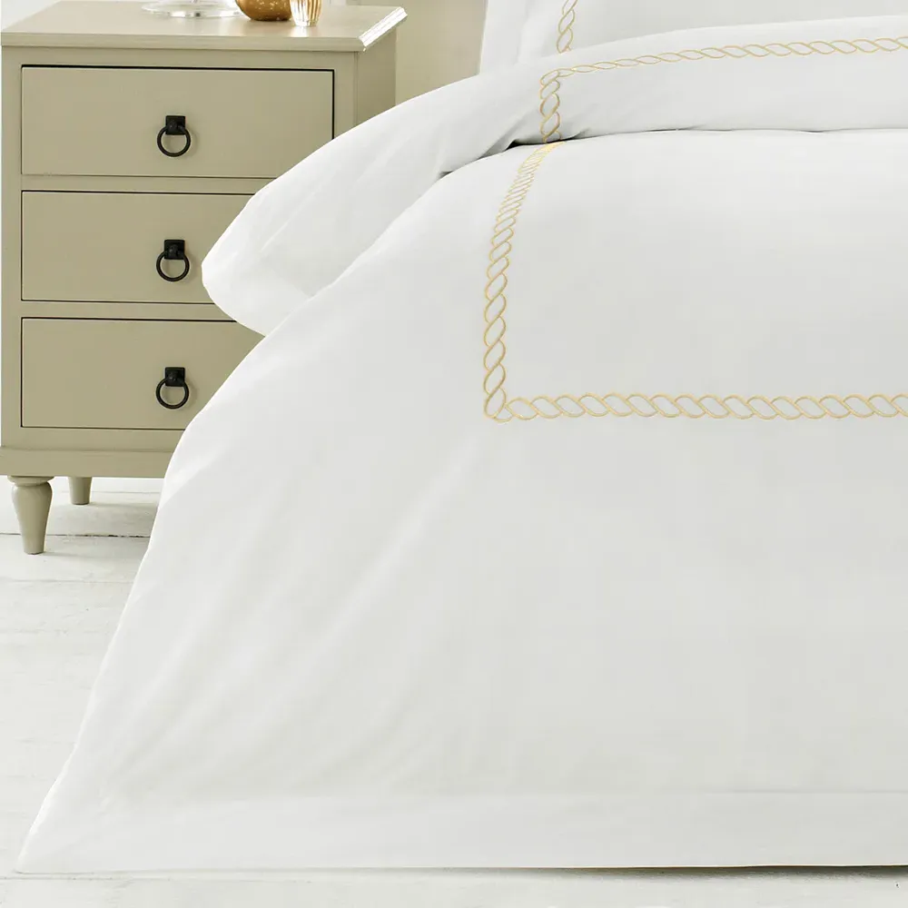 Cleopatra Double Duvet Cover Set - Gold, Cotton