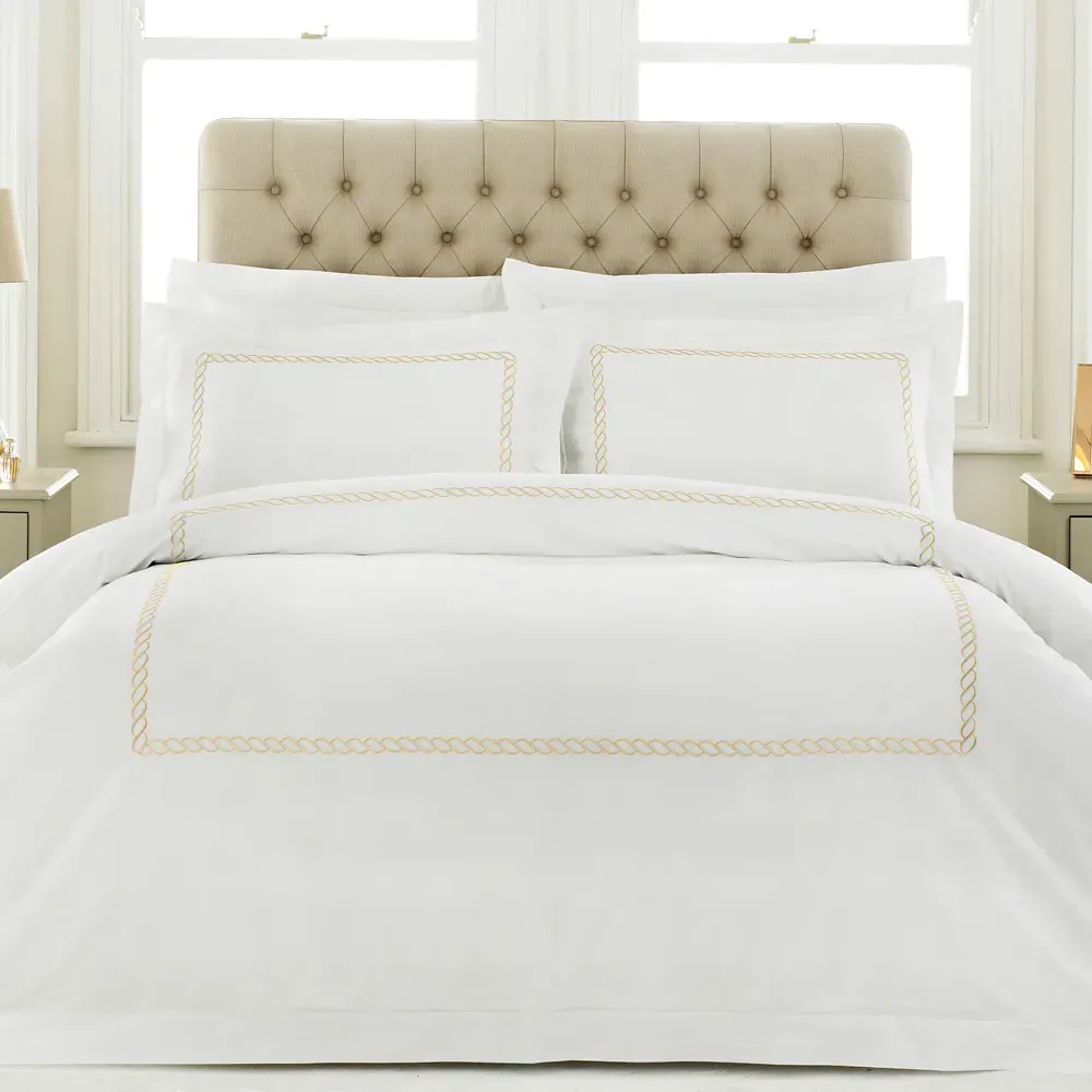 Cleopatra Double Duvet Cover Set - Gold, Cotton image