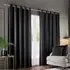 Corinthian Velvet Eyelet Curtains - Black