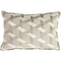 Delano Velvet Jacquard Cushion - Ivory