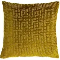 Delphi Cushion - Gold, Velvet Jacquard