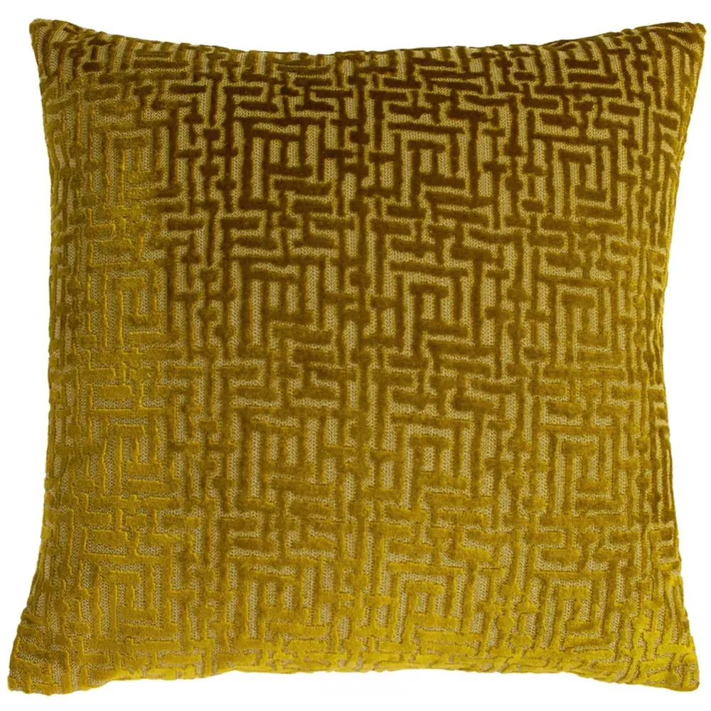 Delphi Cushion - Gold, Velvet Jacquard image