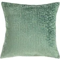 Delphi Cushion - Mint, Velvet Jacquard