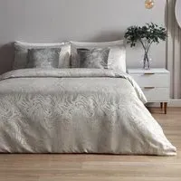 Double Oyster Marble Jacquard Duvet Set - Multi, Polycotton