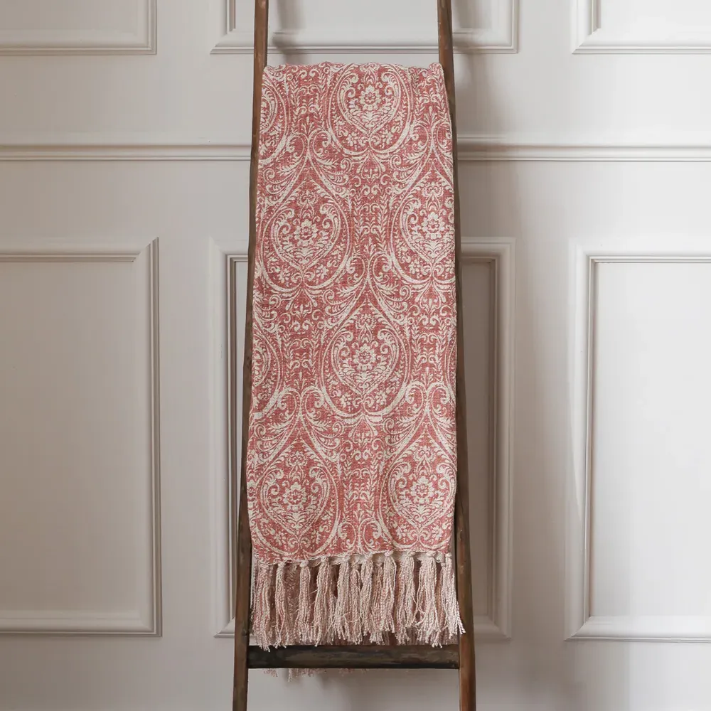 Durelle Printed Throw - Coral, Cotton