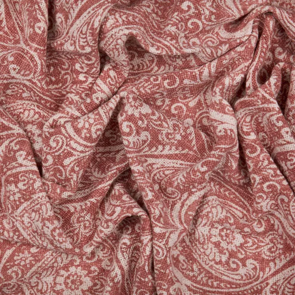 Durelle Printed Throw - Coral, Cotton