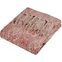 Durelle Printed Throw - Coral, Cotton