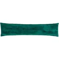 Empress Draught Excluder with Reversible Design - Emerald, Faux Fur