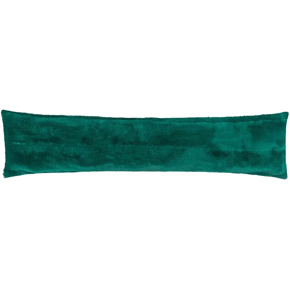 Empress Draught Excluder with Reversible Design - Emerald, Faux Fur