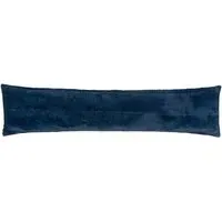Empress Draught Excluder with Reversible Design - Navy, Faux Fur