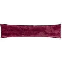 Empress Draught Excluder with Reversible Design - Ruby, Faux Fur