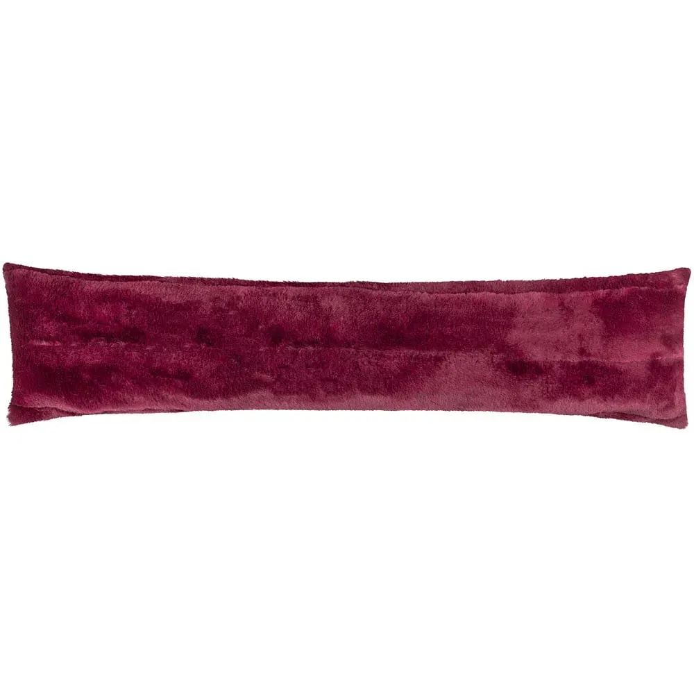 Empress Draught Excluder with Reversible Design - Ruby, Faux Fur