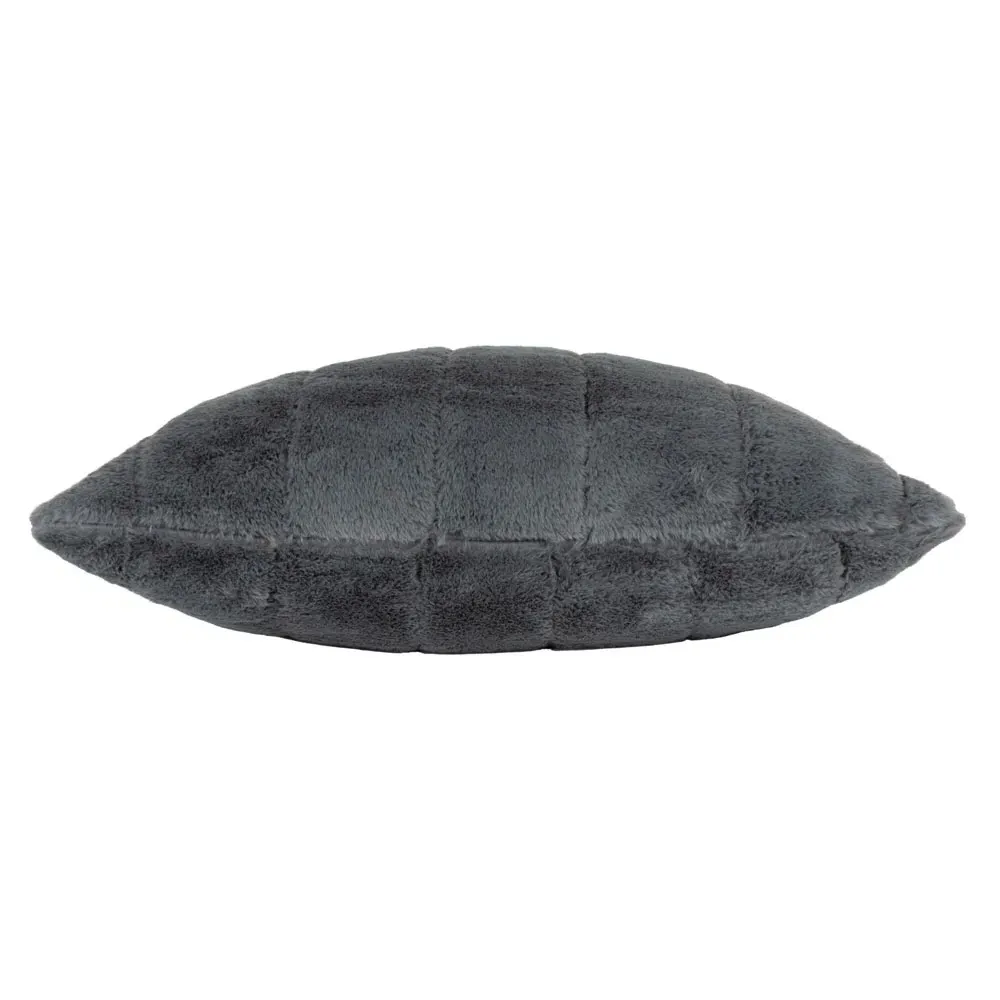 Empress Faux Fur Cushion - Charcoal