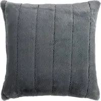 Empress Faux Fur Cushion - Charcoal