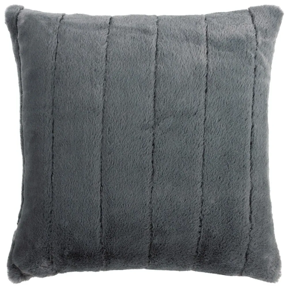 Empress Faux Fur Cushion - Charcoal image