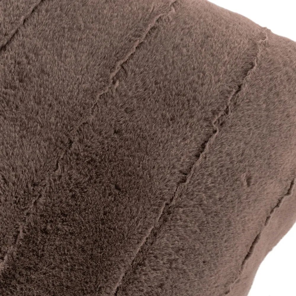 Empress Faux Fur Cushion - Taupe