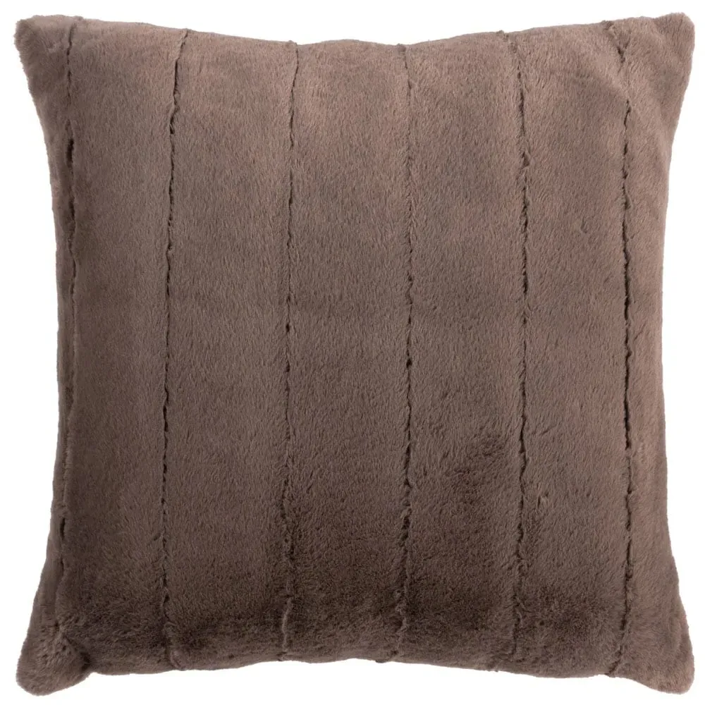 Empress Faux Fur Cushion - Taupe