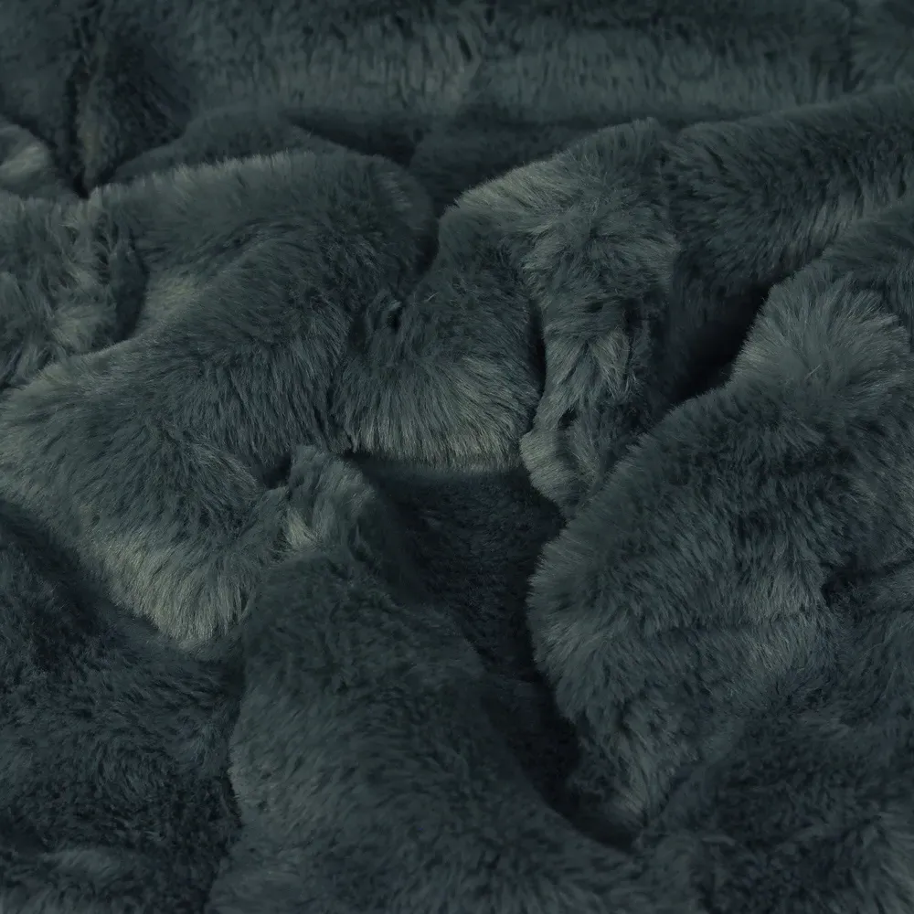 Empress Faux Fur Throw - Charcoal