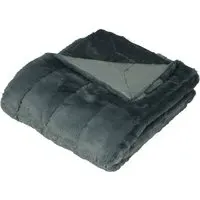 Empress Faux Fur Throw - Charcoal