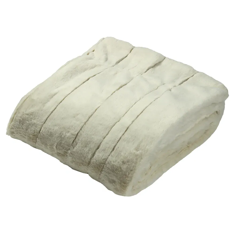 Empress Faux Fur Throw - Cream