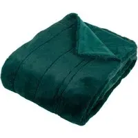 Empress Faux Fur Throw - Emerald Green