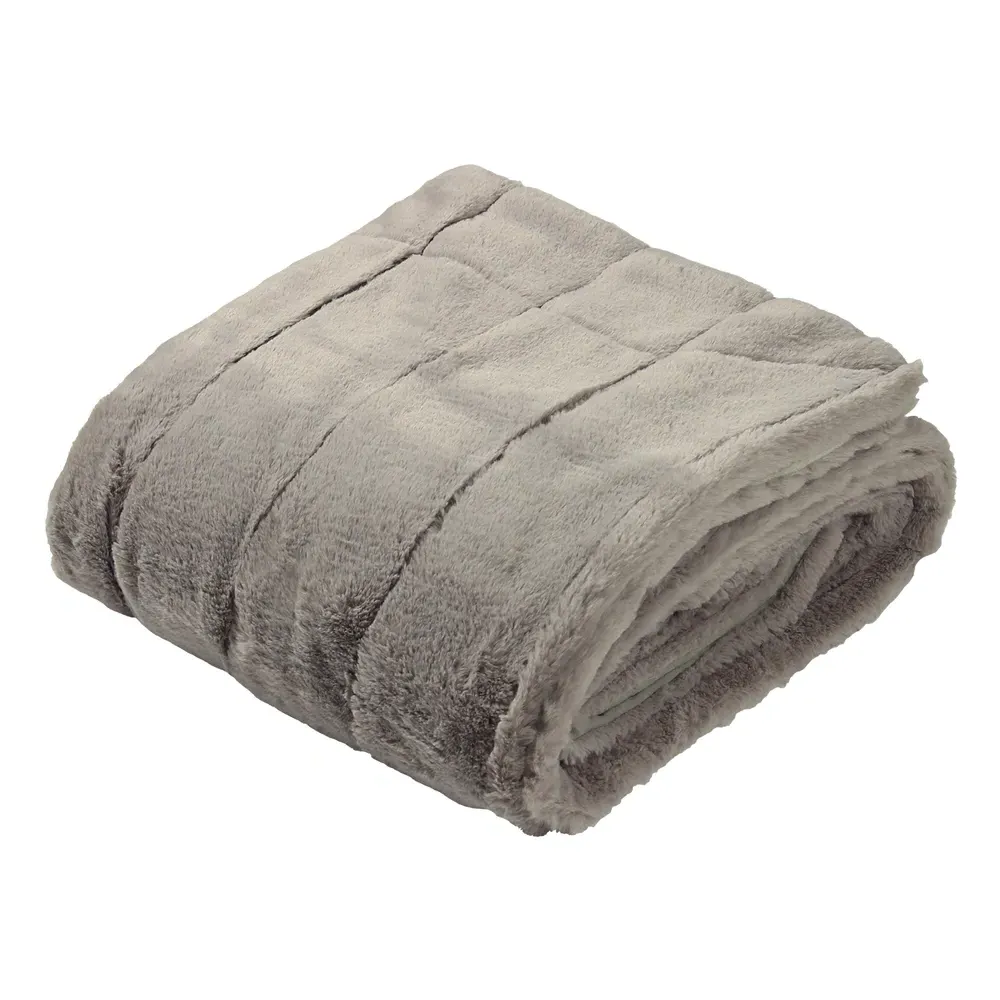 Empress Faux Fur Throw - Grey