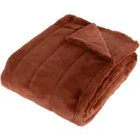 Empress Faux Fur Throw - Rust