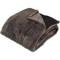 Empress Faux Fur Throw - Taupe